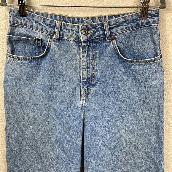 The Ragged Priest Jeans Wide Leg High Rise Baggy Jeans Raw Hem Crop Skater - Picture 3 of 12